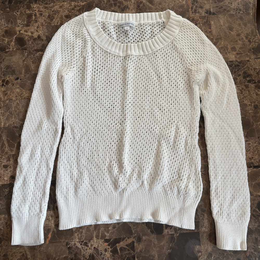 Banana Republic Ivory Knit Pullover